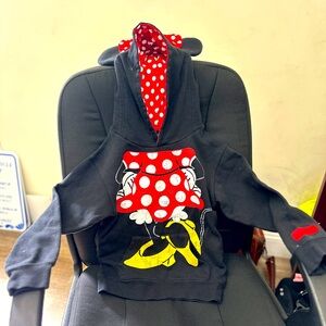 Disney Kids Black and Red Minnie Mouse Hoodie